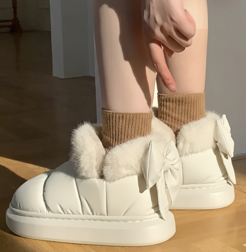 LunaFur Bow Winter Boots