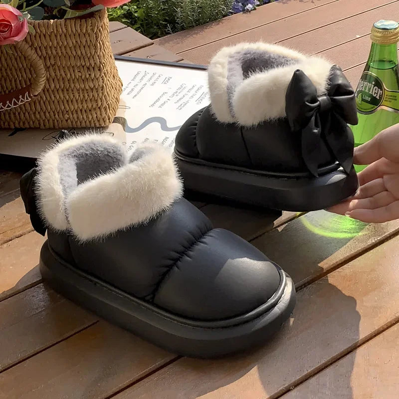 LunaFur Bow Winter Boots