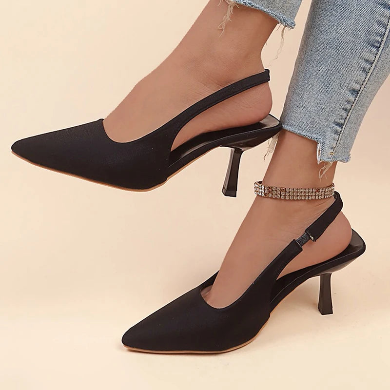 MidnightGrace Slingback Heels