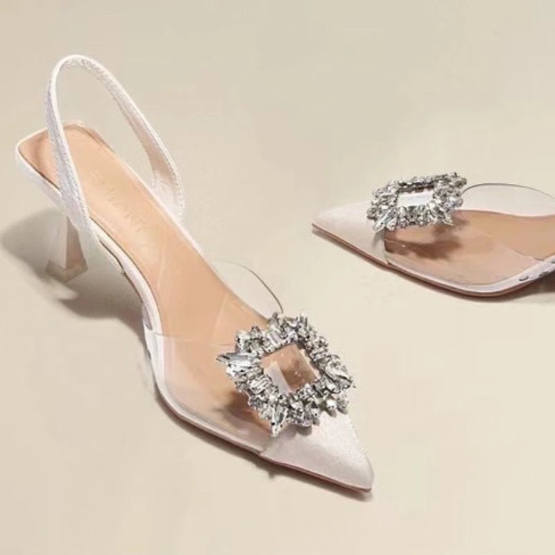 CrystalAura Slingback Heels