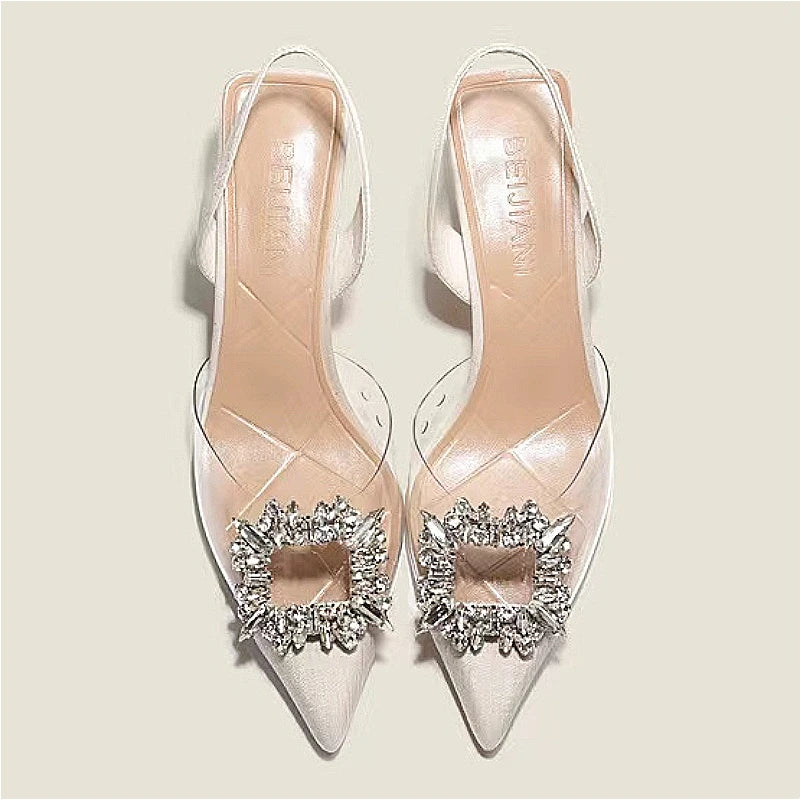 CrystalAura Slingback Heels