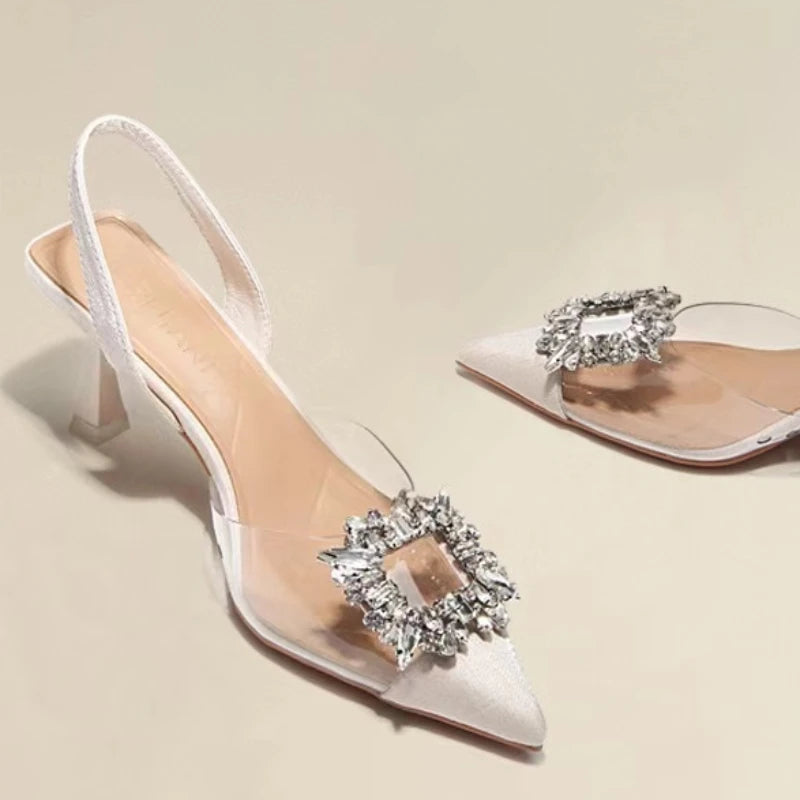 CrystalAura Slingback Heels