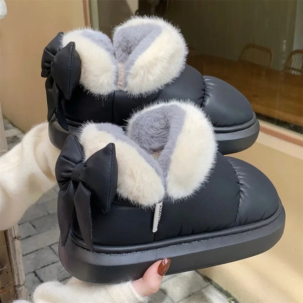 LunaFur Bow Winter Boots